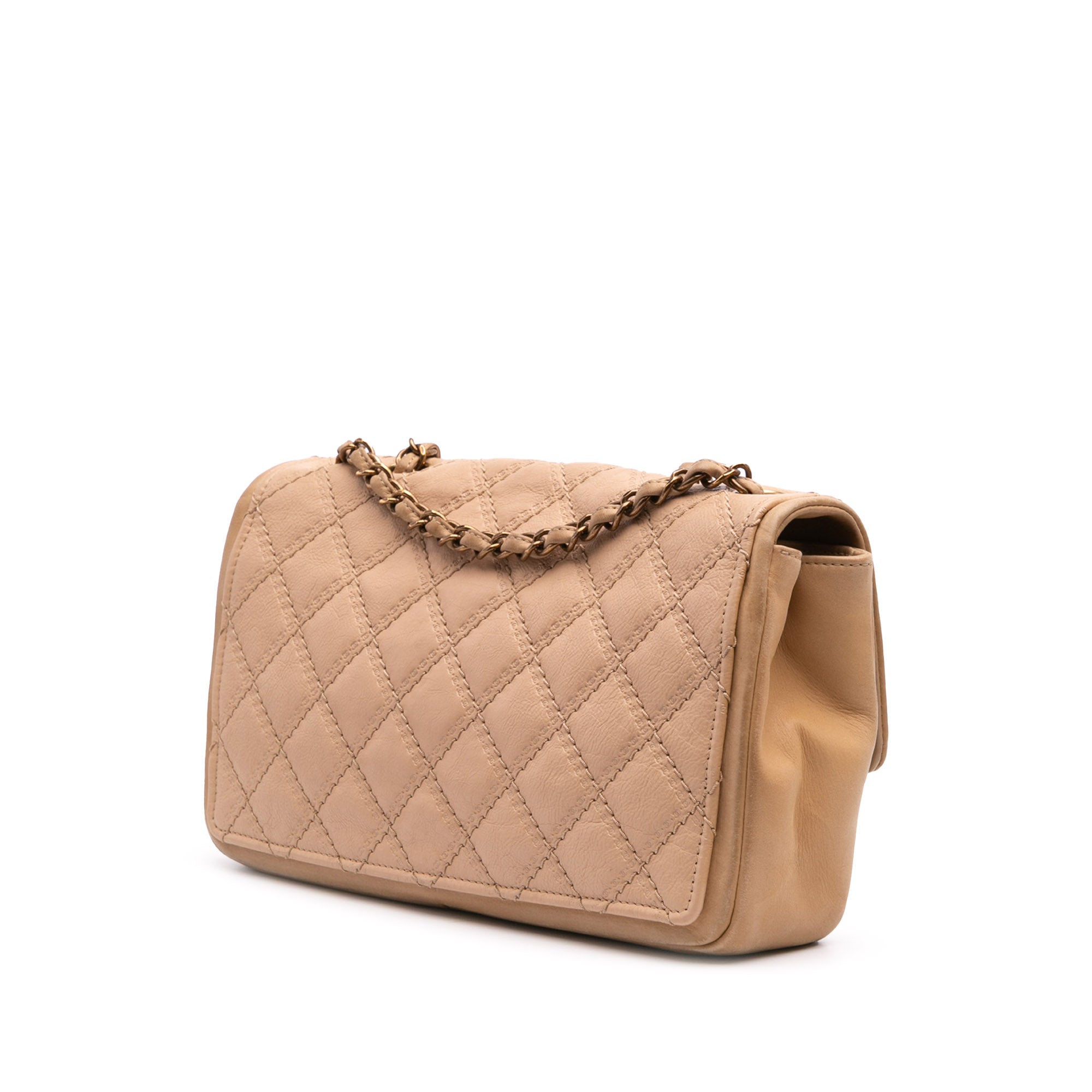 Medium Bicolor Calfskin Graphic Flap