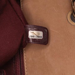 Medium Bicolor Calfskin Graphic Flap