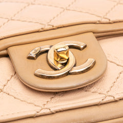 Medium Bicolor Calfskin Graphic Flap