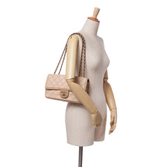 Medium Bicolor Calfskin Graphic Flap