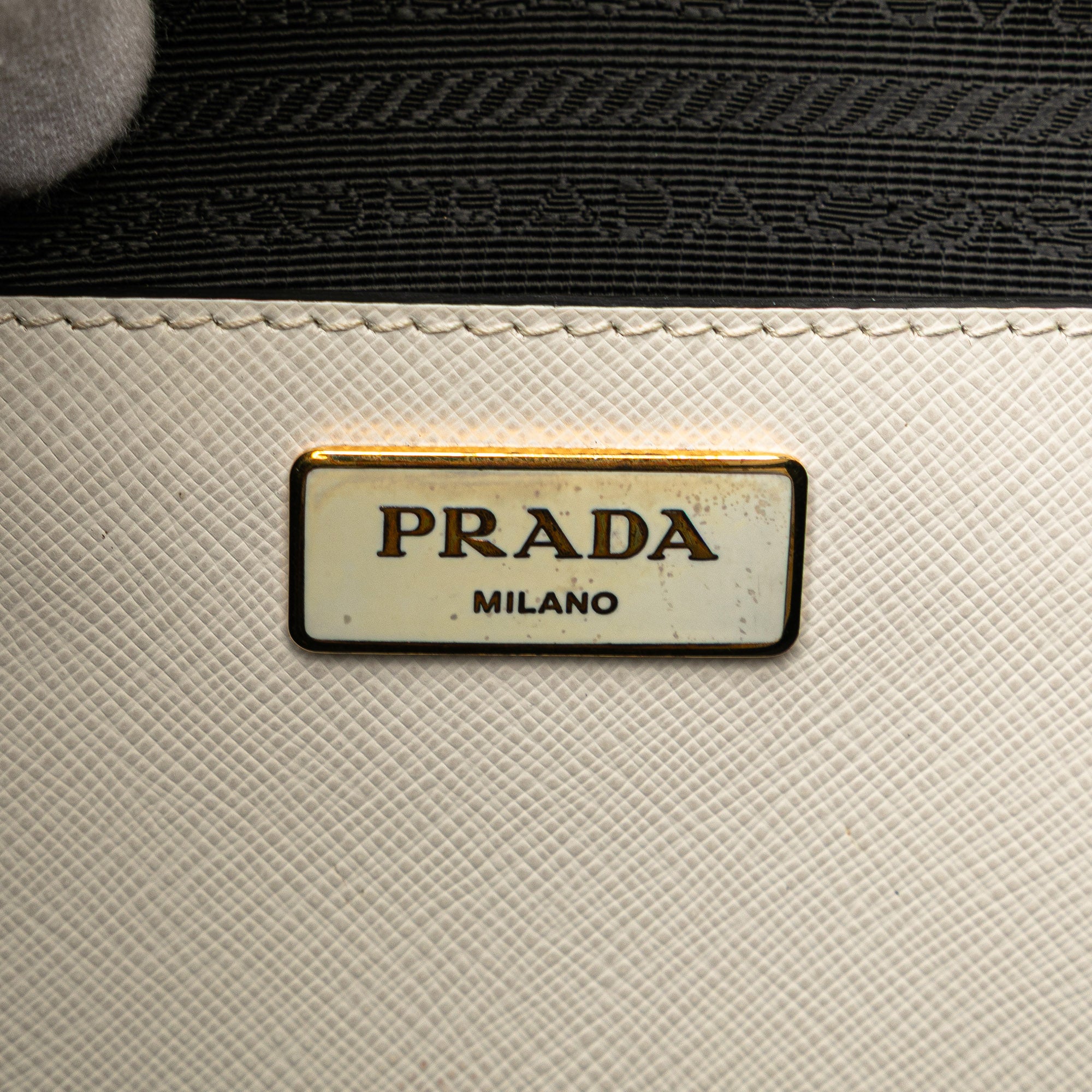 Medium Bicolor Saffiano Lux Galleria Double Zip Satchel