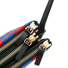 Large Houndstooth Cotton Trio Crossbody