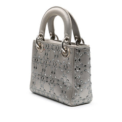 Mini Satin Cannage Strass Crystal Embellished Lady Dior