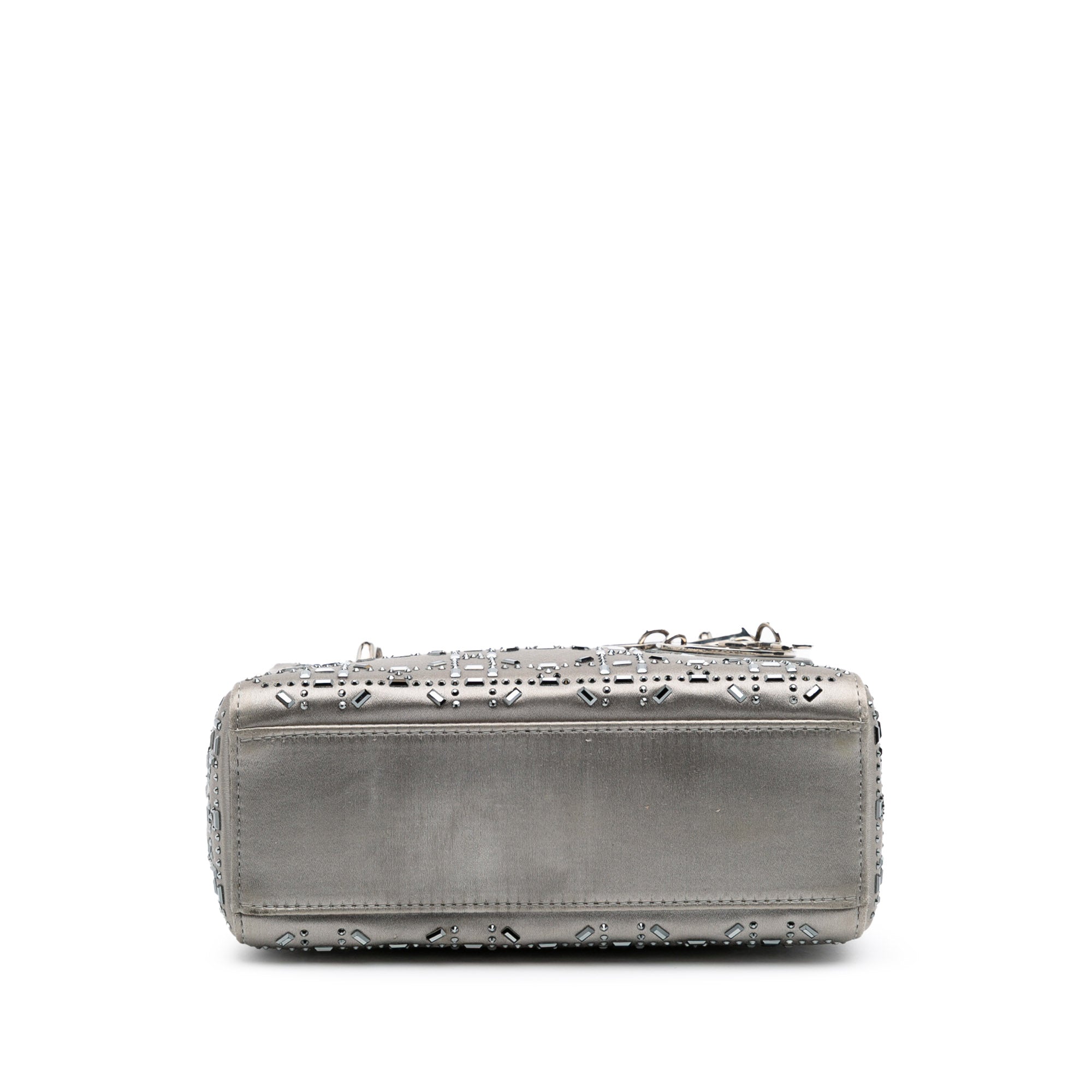 Mini Satin Cannage Strass Crystal Embellished Lady Dior