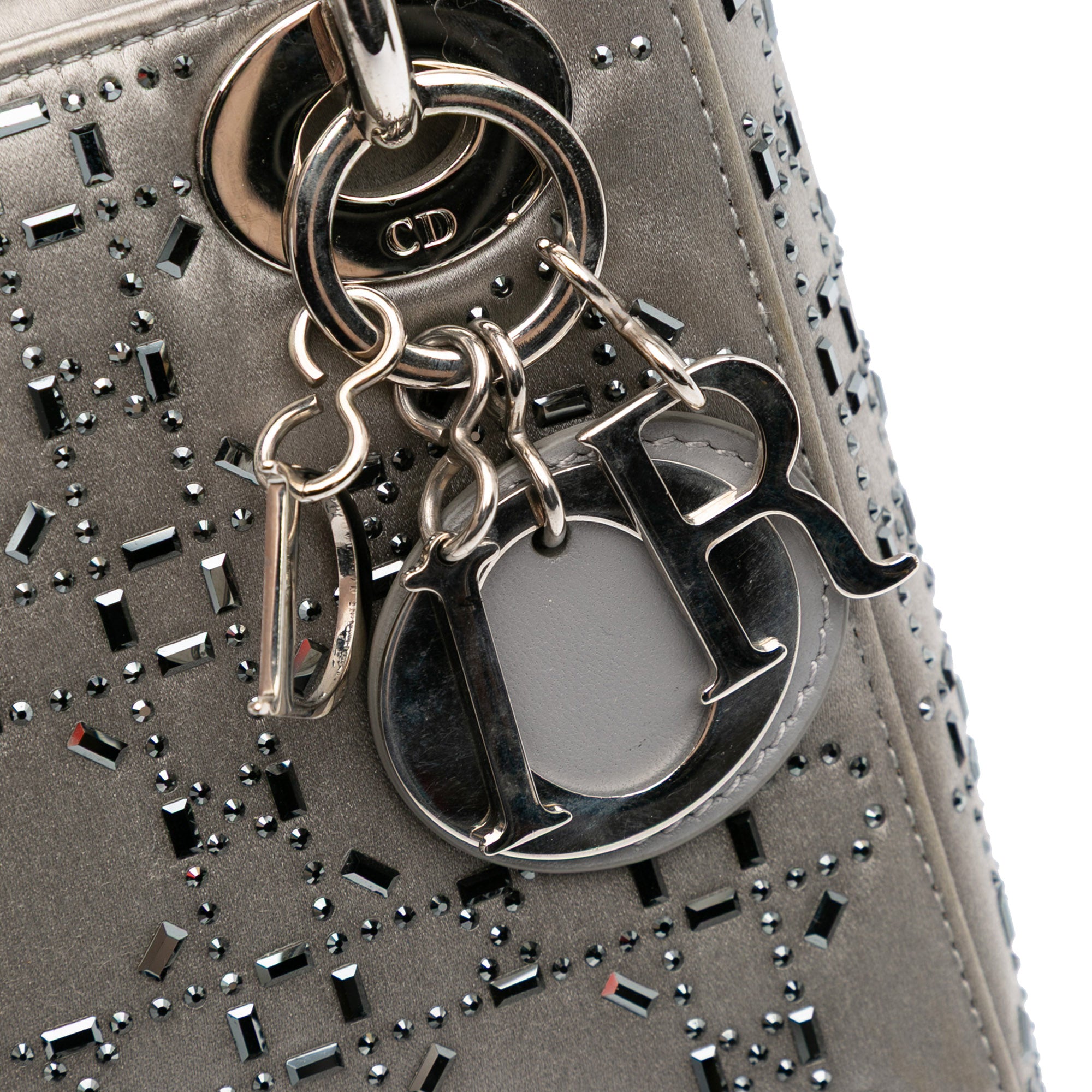 Mini Satin Cannage Strass Crystal Embellished Lady Dior