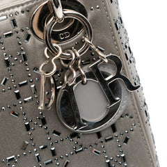 Mini Satin Cannage Strass Crystal Embellished Lady Dior