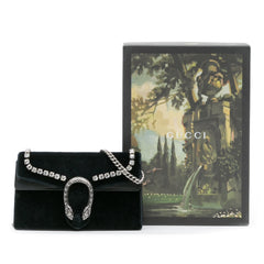 Mini Crystal Embellished Velvet Dionysus Crossbody