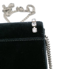 Mini Crystal Embellished Velvet Dionysus Crossbody