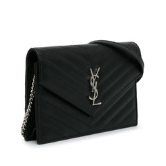 Grained Calfskin Chevron Monogram Wallet on Chain_1