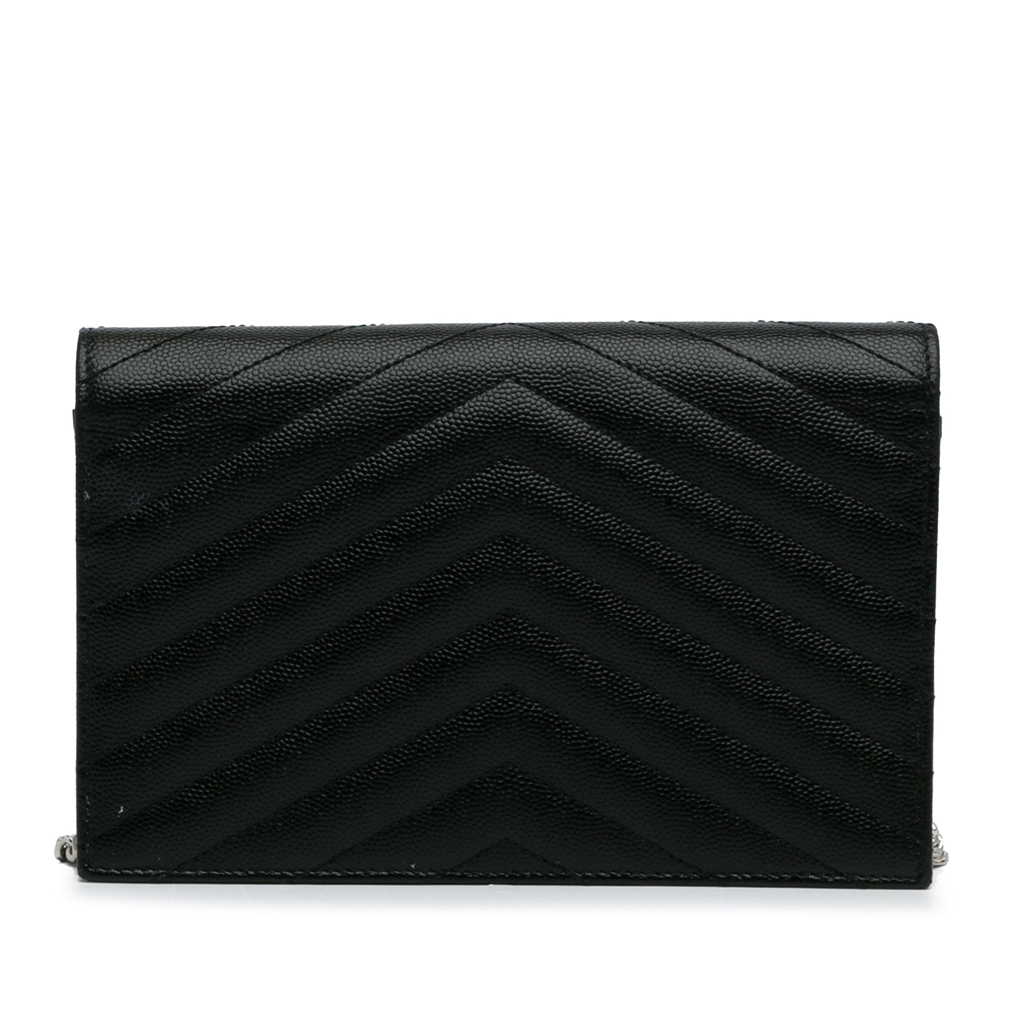 Grained Calfskin Chevron Monogram Wallet on Chain_3