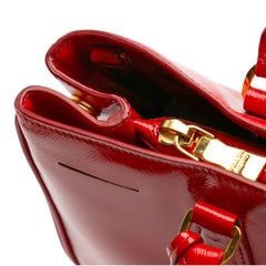 Large Saffiano Vernice Galleria Satchel