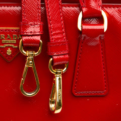 Large Saffiano Vernice Galleria Satchel