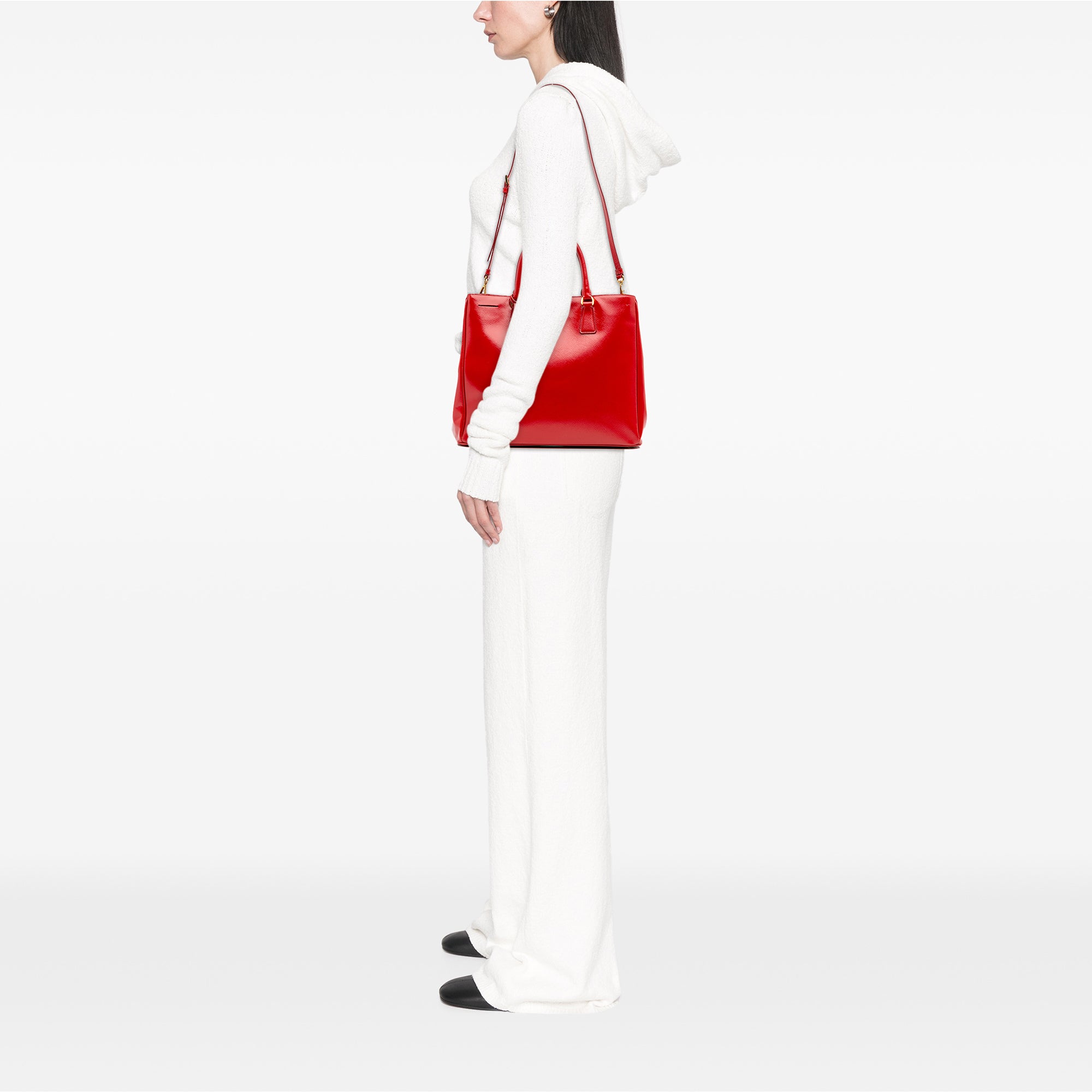 Large Saffiano Vernice Galleria Satchel