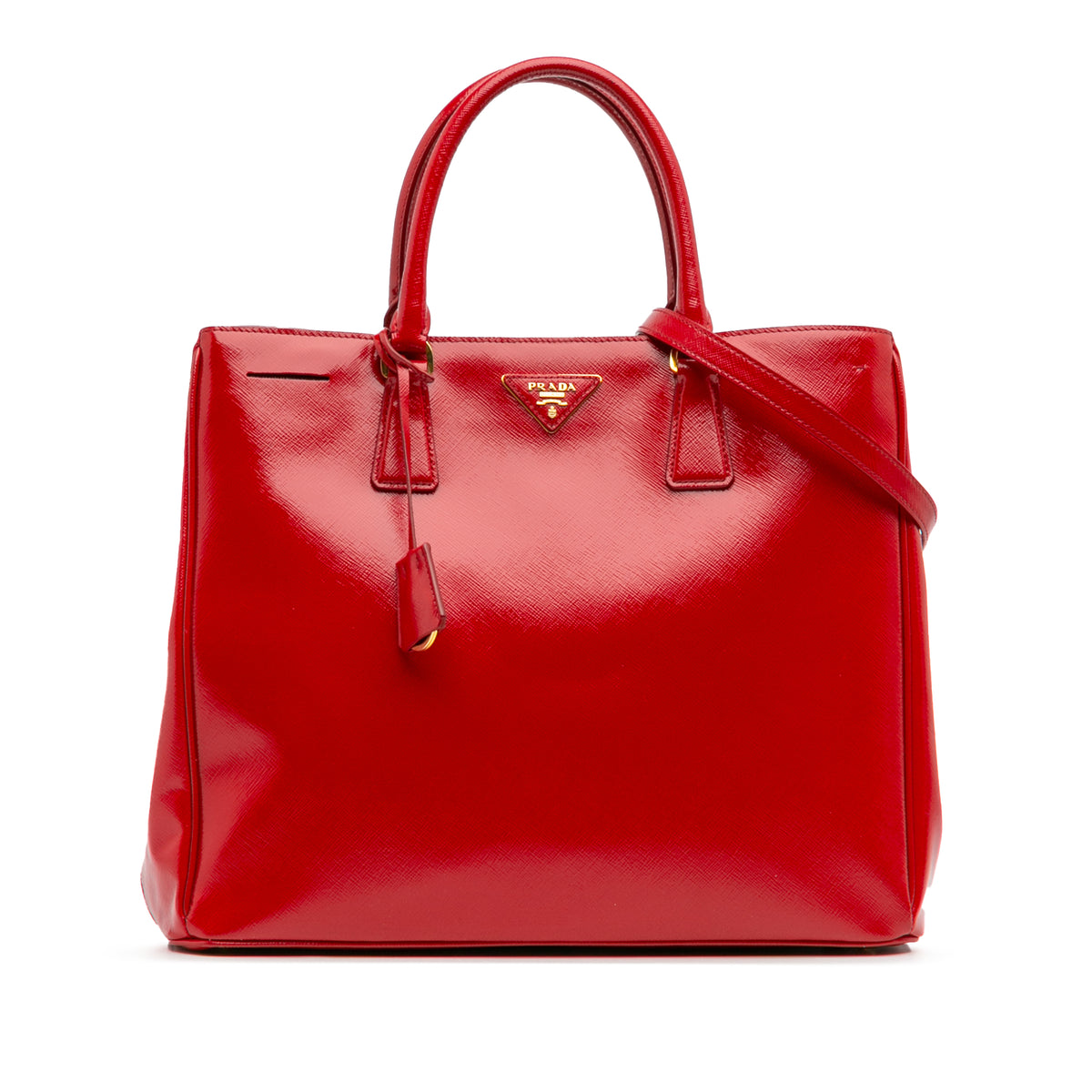 Large Saffiano Vernice Galleria Satchel