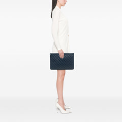 Large Quilted Lambskin O Case Clutch