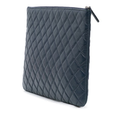 Large Quilted Lambskin O Case Clutch