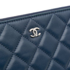 Large Quilted Lambskin O Case Clutch