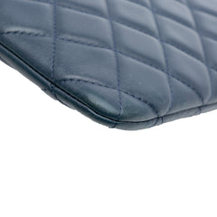 Large Quilted Lambskin O Case Clutch