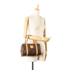 Macadam Coated Canvas Boston Bag