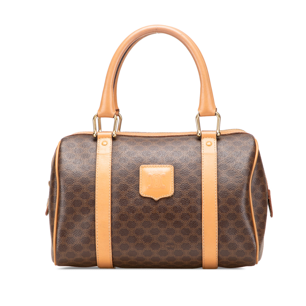 Macadam Coated Canvas Boston Bag