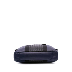 Bicolor Leather Intrecciato Tote