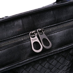 Bicolor Leather Intrecciato Tote
