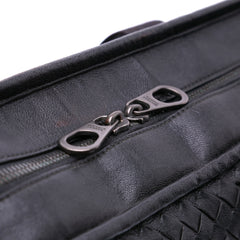 Bicolor Leather Intrecciato Tote