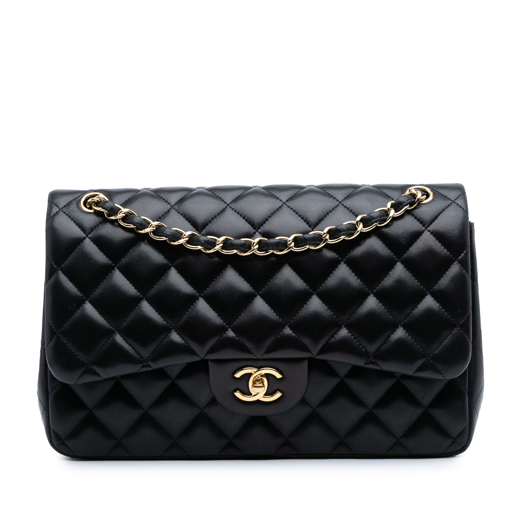 Jumbo Classic Lambskin Double Flap