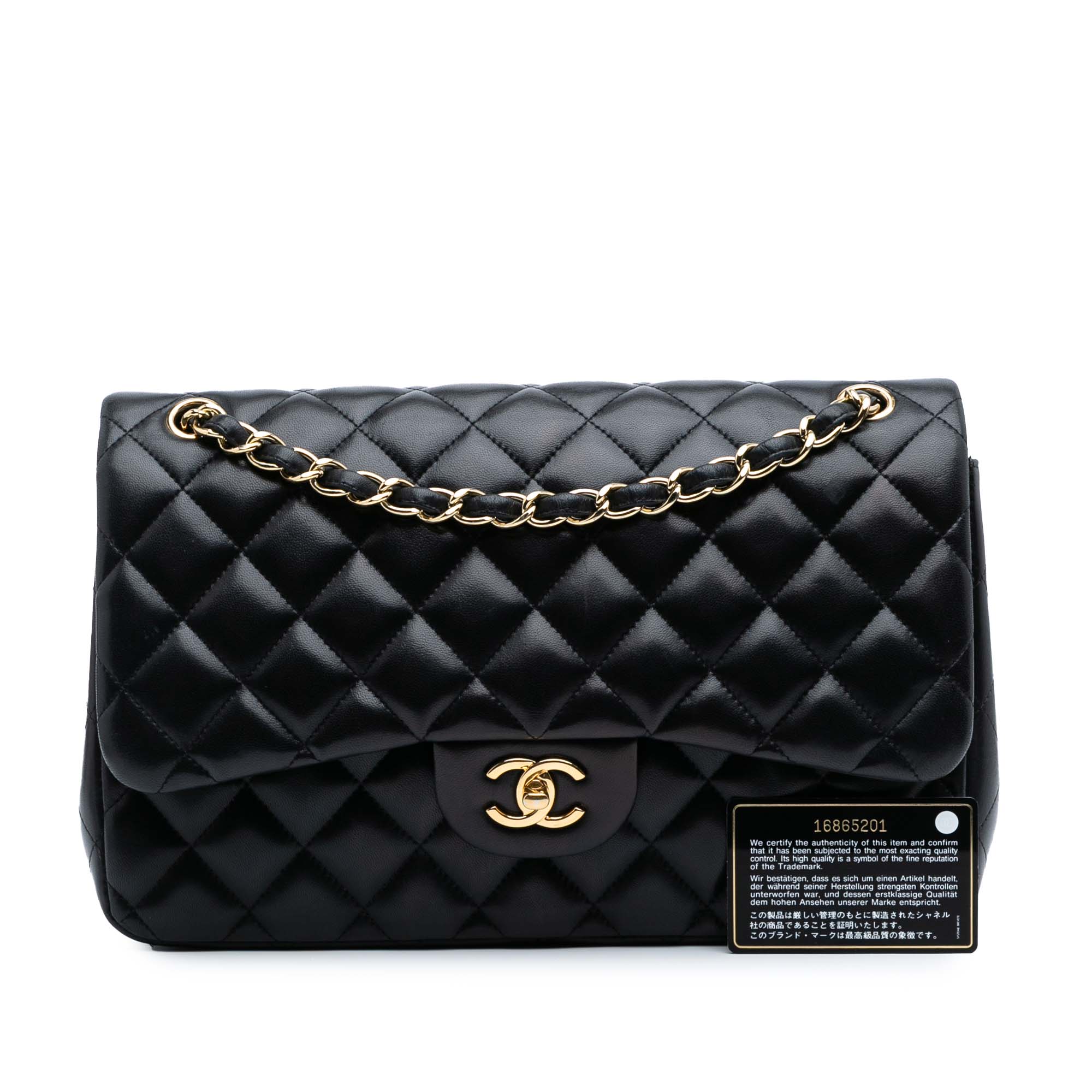 Jumbo Classic Lambskin Double Flap