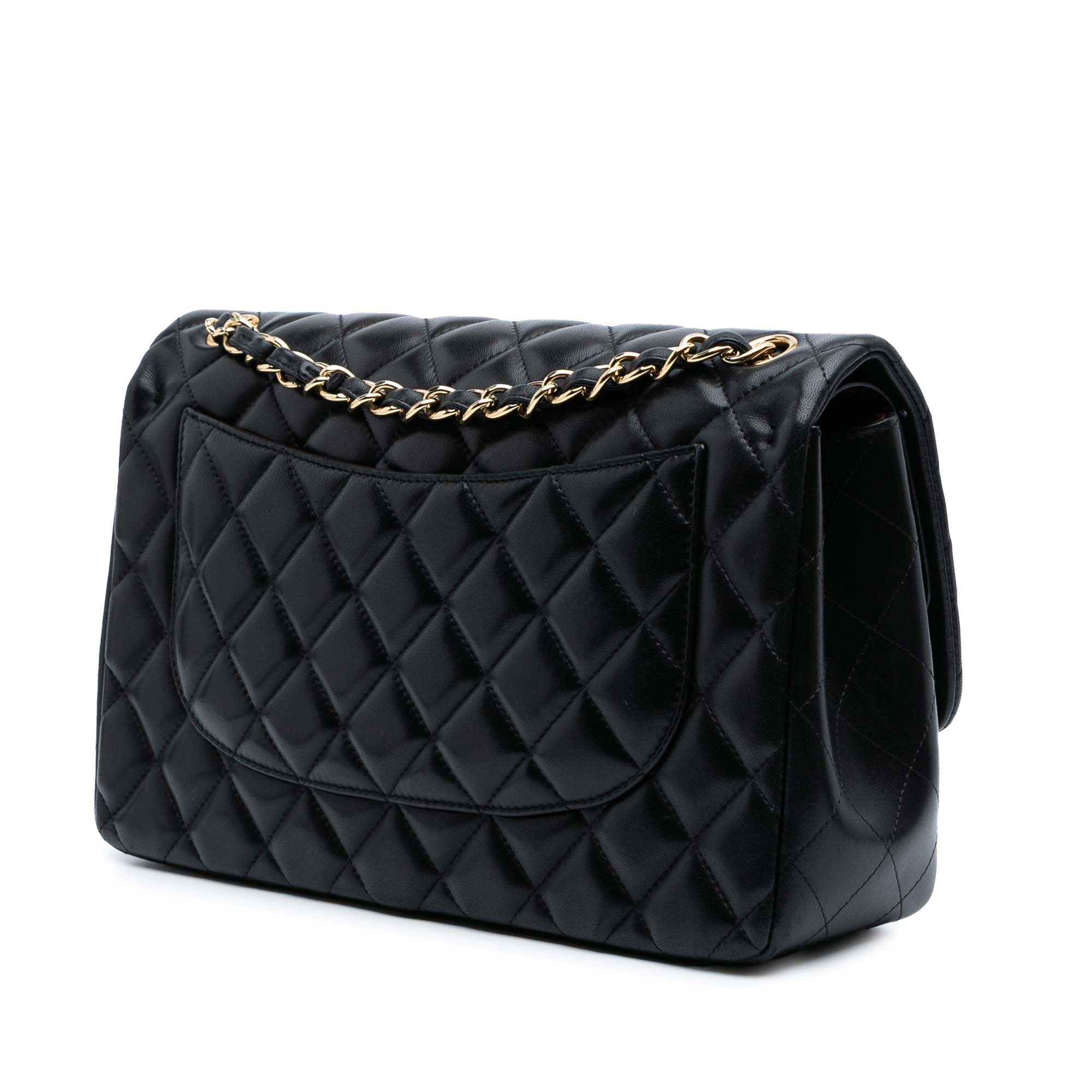 Jumbo Classic Lambskin Double Flap