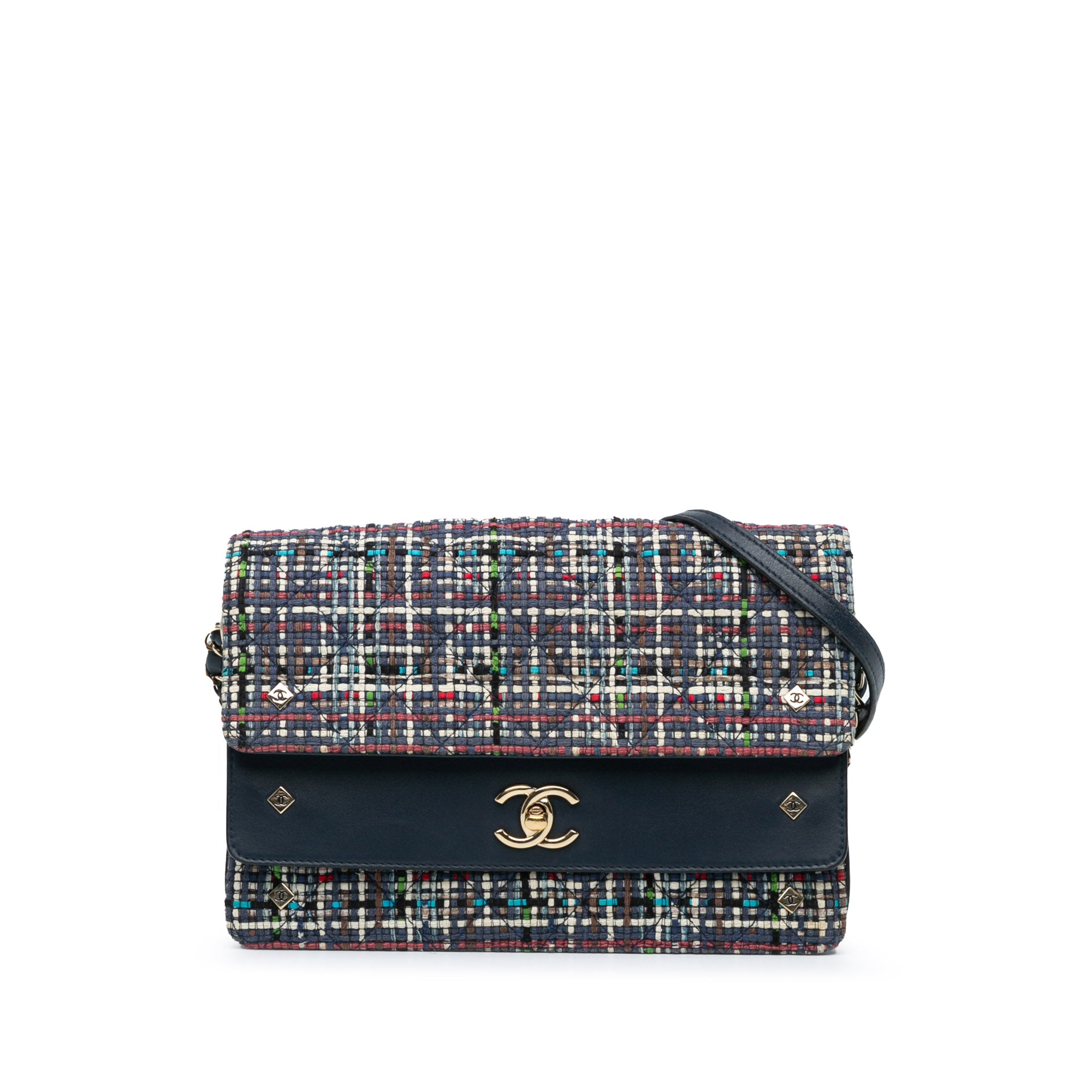 CC Multicolor Tweed Double Flap