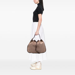 GG Canvas Interlocking Icon Drawstring Hobo