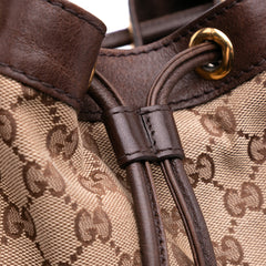 GG Canvas Interlocking Icon Drawstring Hobo