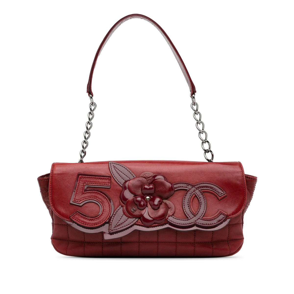 Camellia CC Choco Bar No 5 Lambskin Shoulder Bag_0