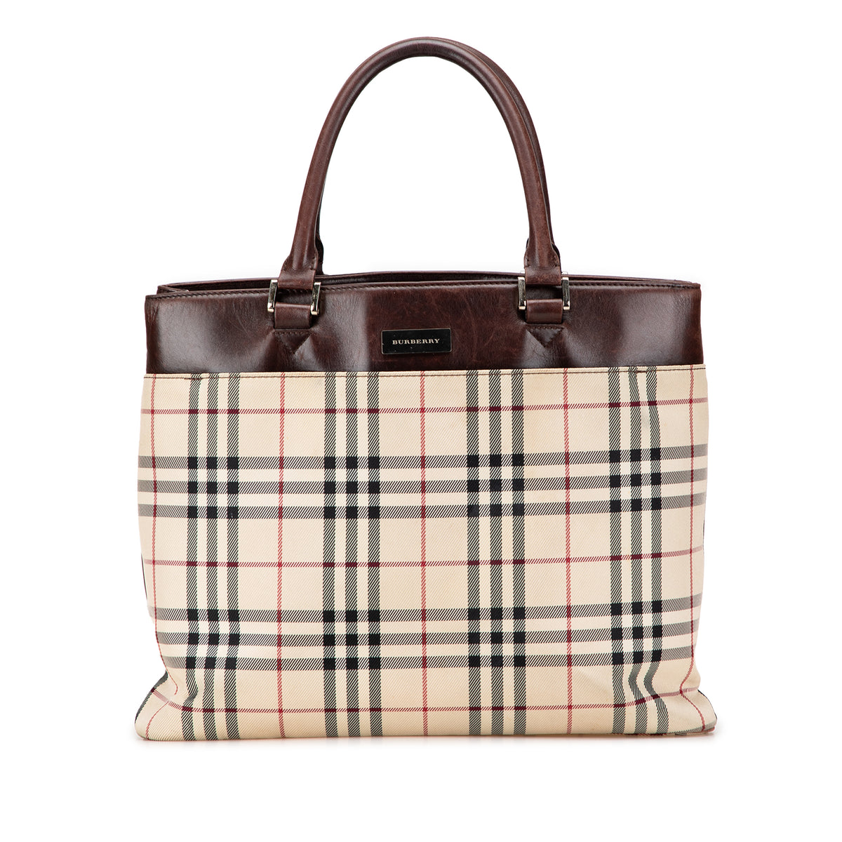House Check Canvas Tote