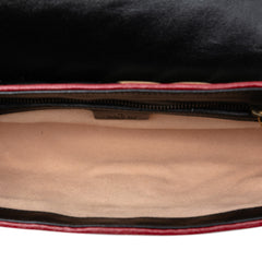 Medium GG Marmont Bicolor Matelasse Diagonal Leather Torchon Shoulder Bag