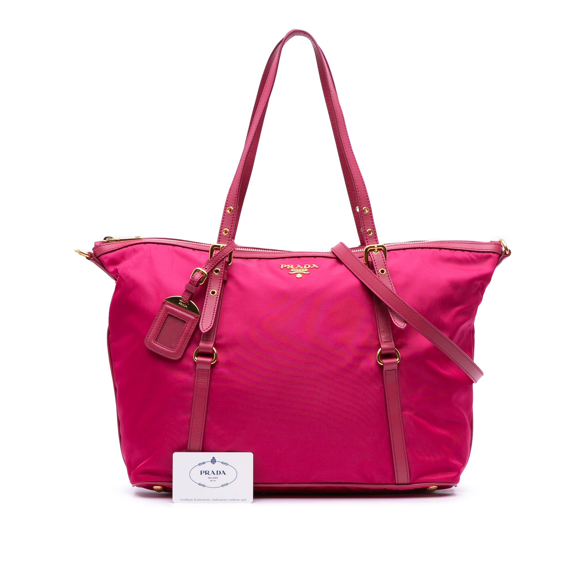 Saffiano Trimmed Tessuto Satchel