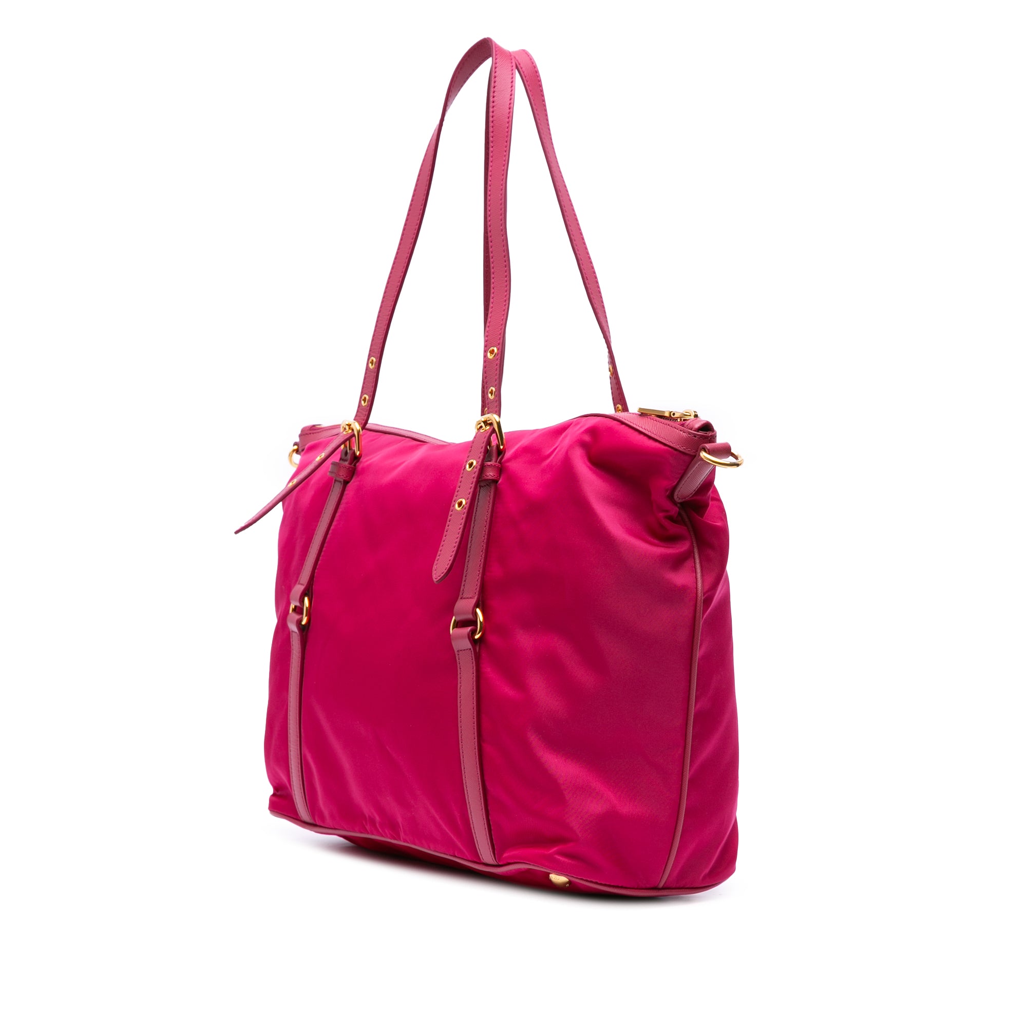 Saffiano Trimmed Tessuto Satchel