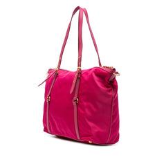 Saffiano Trimmed Tessuto Satchel