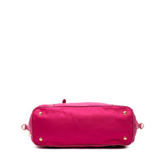 Saffiano Trimmed Tessuto Satchel