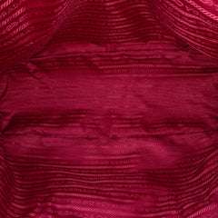 Saffiano Trimmed Tessuto Satchel