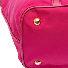 Saffiano Trimmed Tessuto Satchel