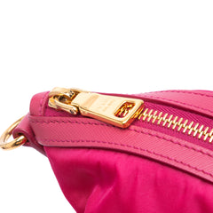 Saffiano Trimmed Tessuto Satchel