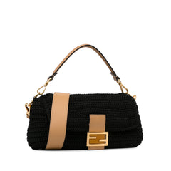 Crochet Raffia Baguette Satchel_1