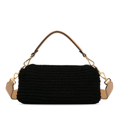 Crochet Raffia Baguette Satchel_2