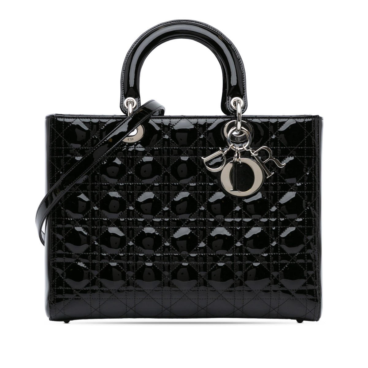 Large Patent Cannage Lady Dior