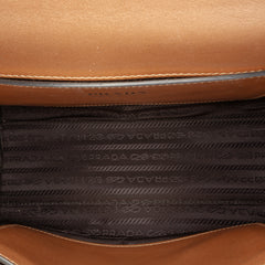 Metallic Saffiano Cuir Leather Monochrome Envelope Flap