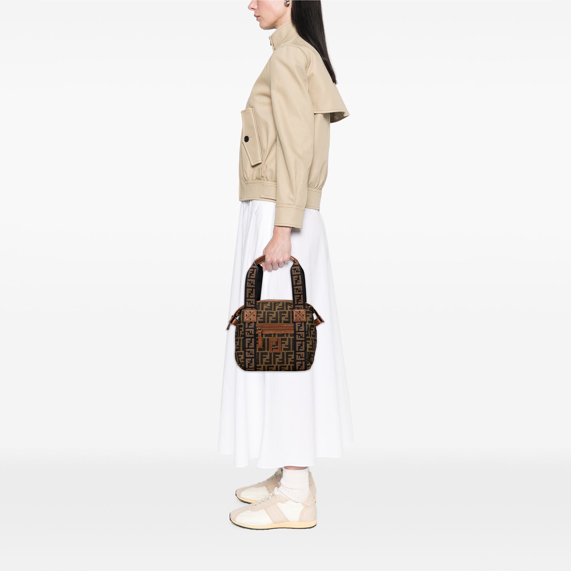 Zucca Canvas FF Handbag