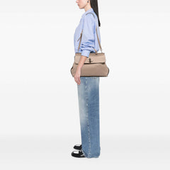 Large Leather Bamboo Daily Satchel