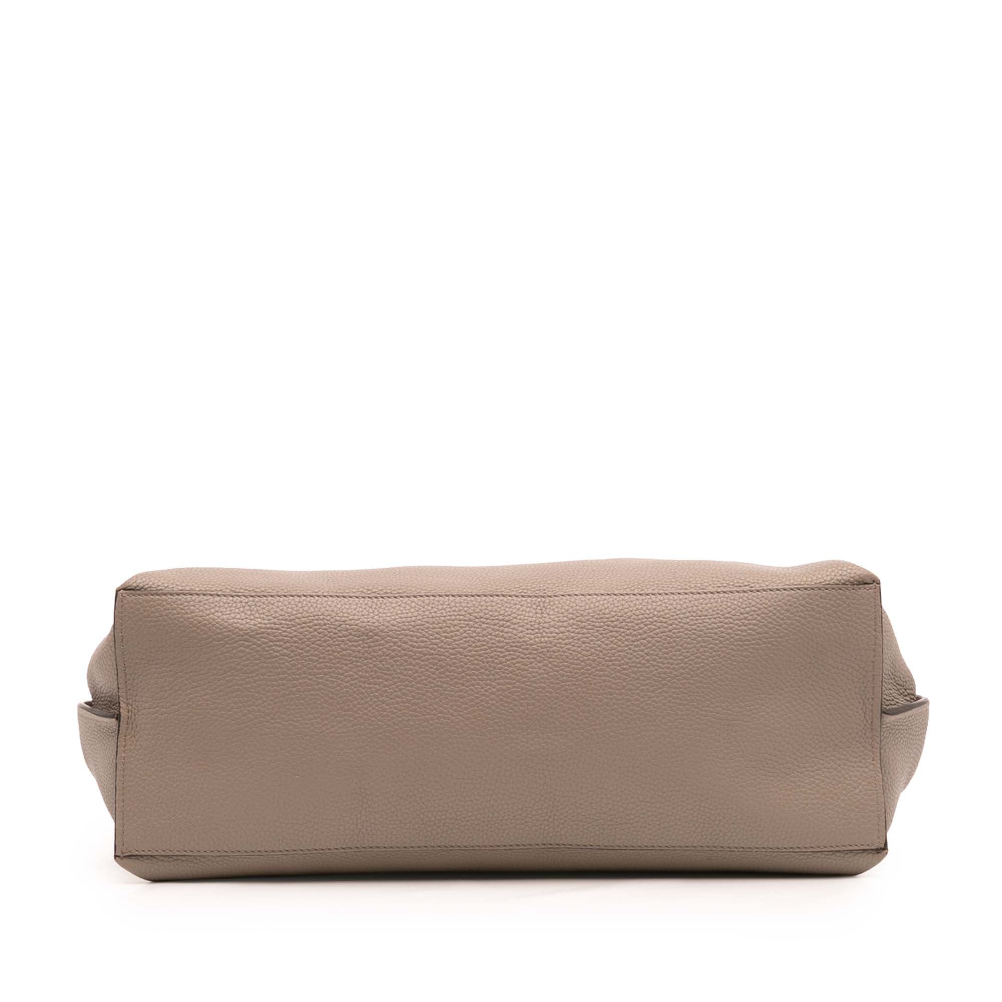 Large Leather Bamboo Daily Satchel